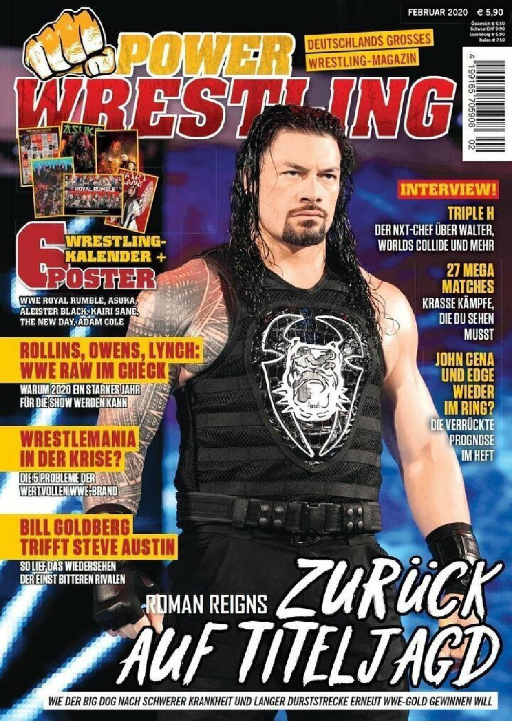 Power Wrestling Magazin Deutschland 2020-02 Roman Reigns Aleister Black