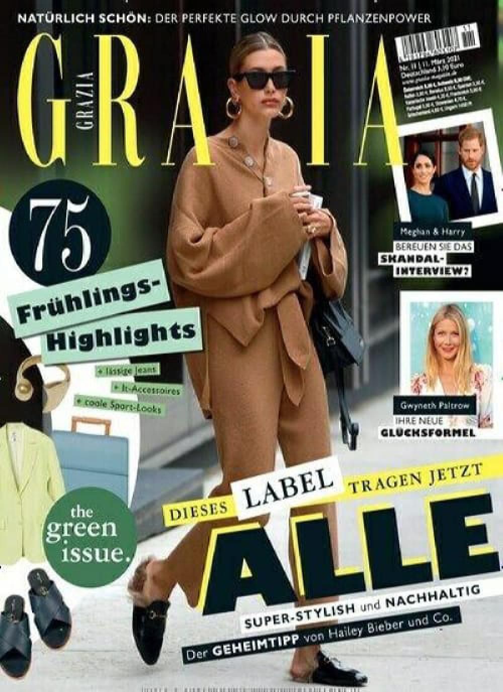 Grazia Magazin Deutschland 2021-11 Hailey Bieber Meghan Gwyneth Paltrow