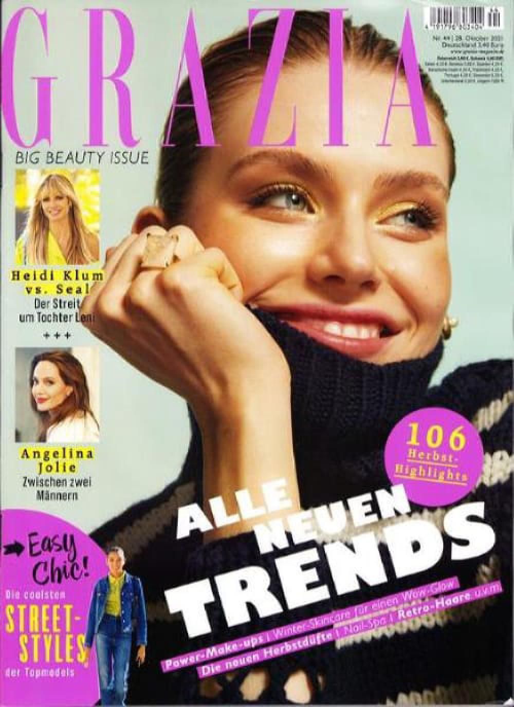 Grazia Magazin Deutschland 2021-44 Heidi Klum Angelina Jolie Louise Fankhänel