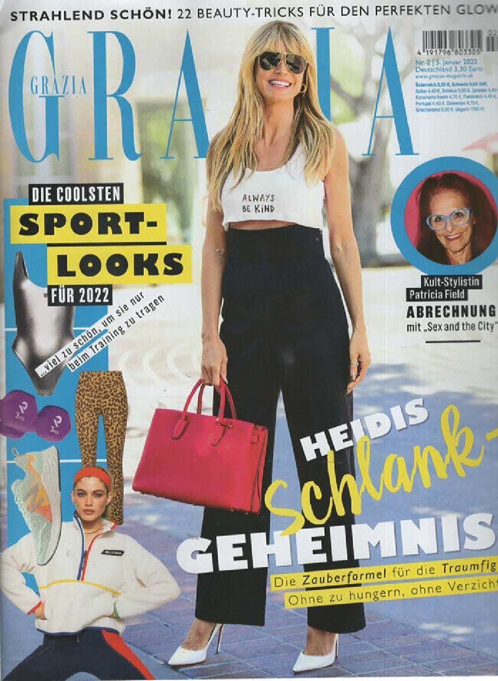 Grazia Magazin Deutschland 2022-02 Heidi Klum Patricia Field
