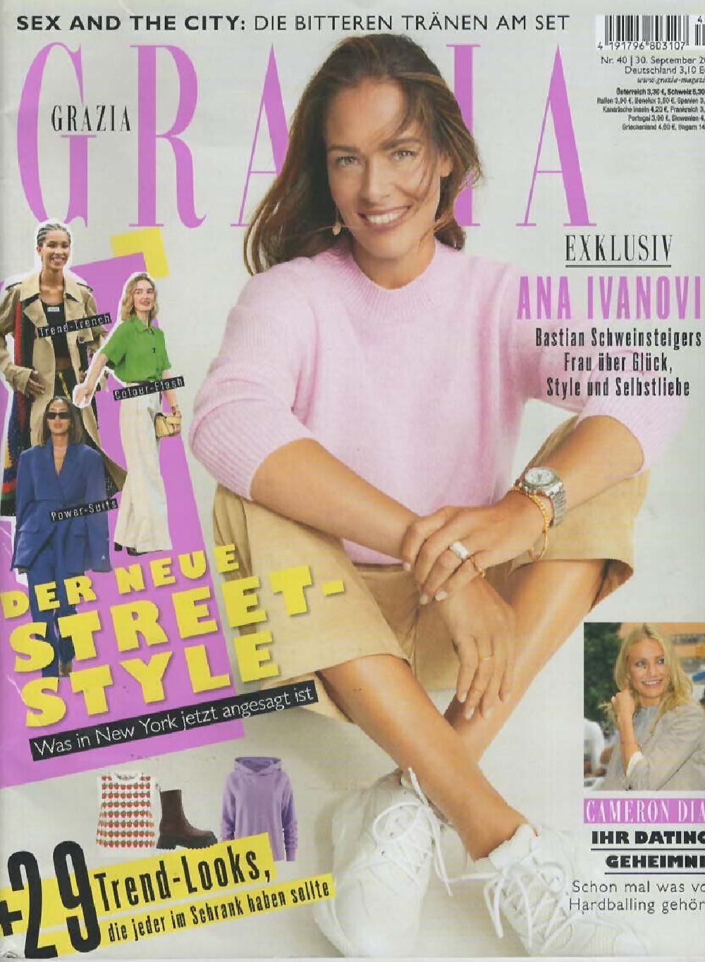 Grazia Magazin Deutschland 2021-40 Cameron Diaz Ana Ivanovic