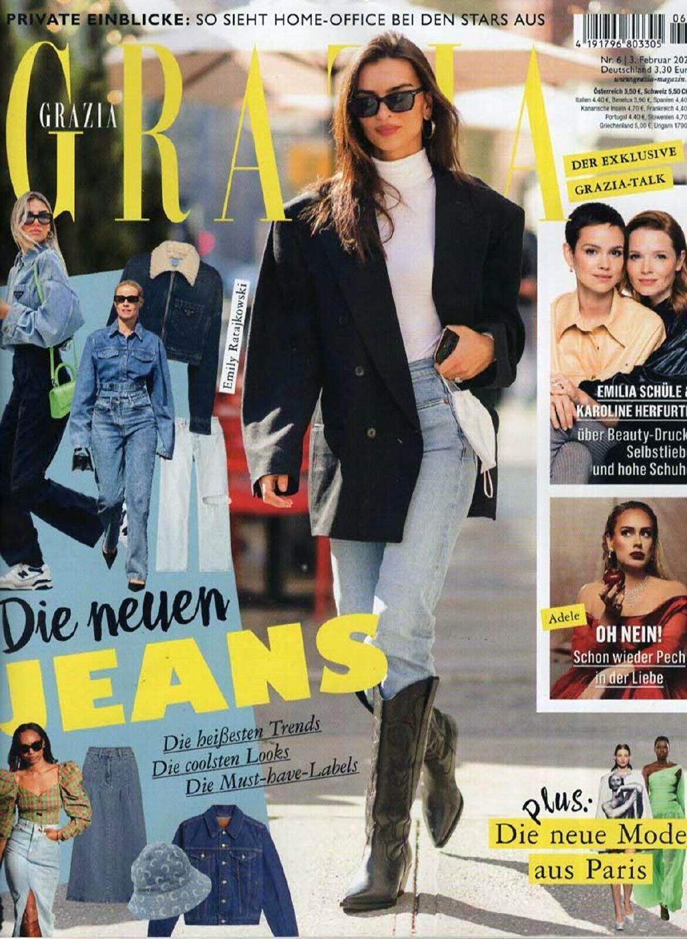 Grazia Magazin Deutschland 2022-06 Emily Ratajkowski Adele