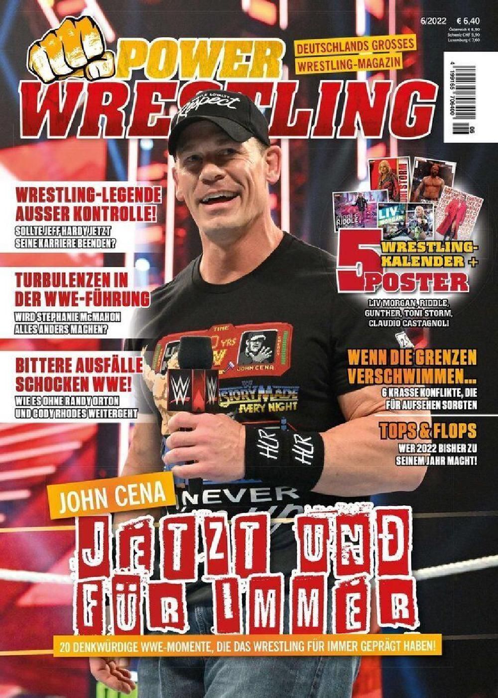 Power Wrestling Magazin Deutschland 2022-06 John Cena Claudio Castagnoli Jeff Hardy