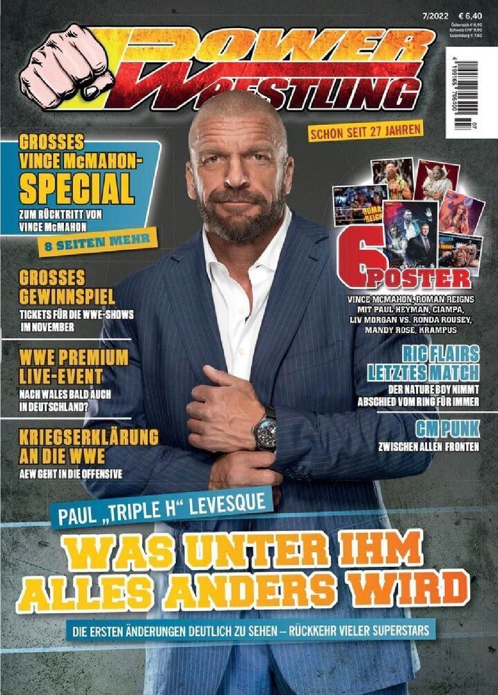Power Wrestling Magazin Deutschland 2022-07 Paul Michael Levesque Triple H