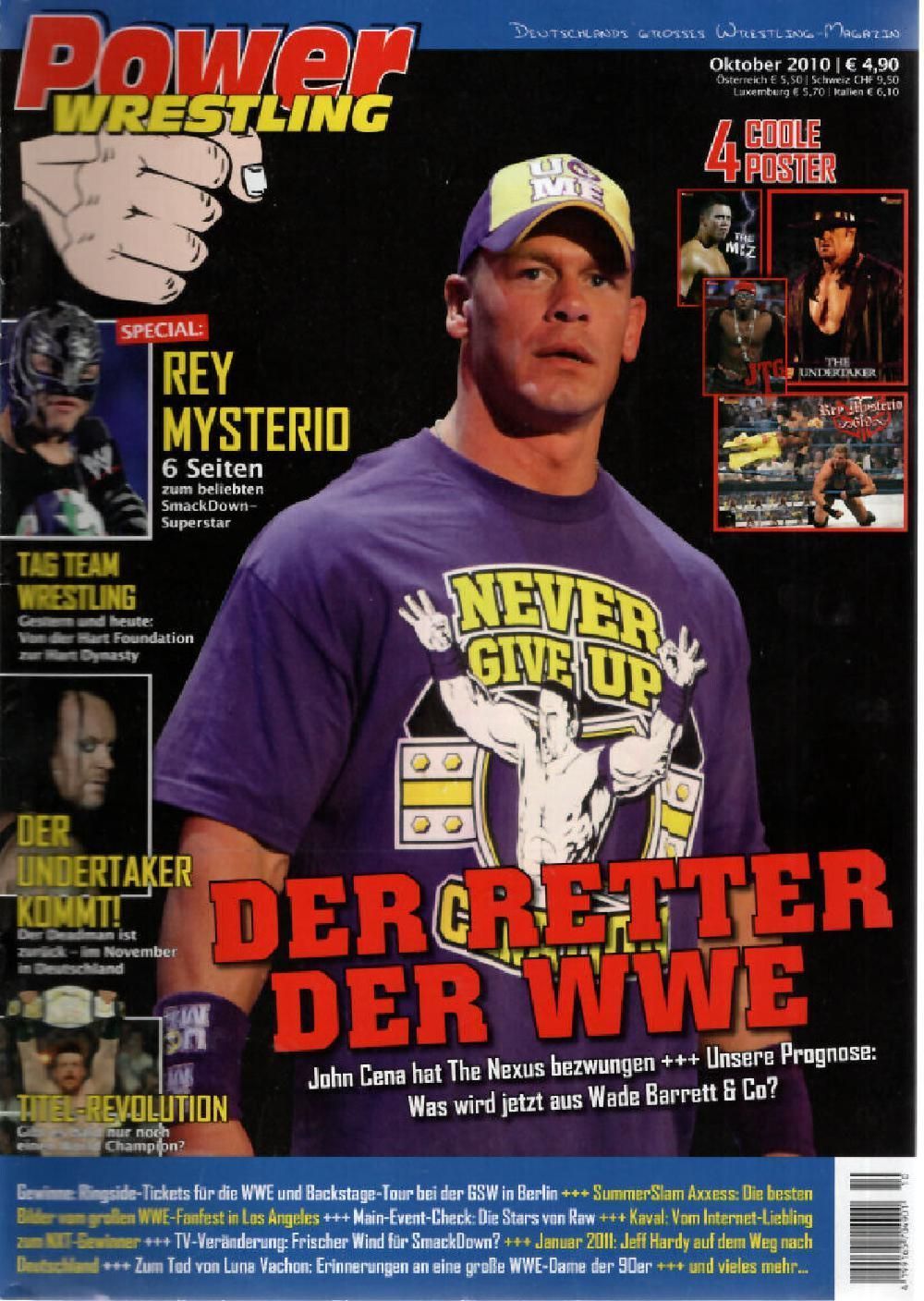 Power Wrestling Magazin Deutschland 2010-10 John Cena The Undertaker Rey Mysterio