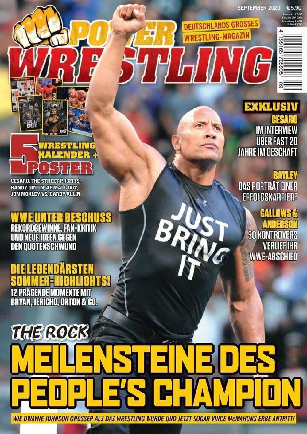 Power Wrestling Magazin Deutschland 2020-09 Dwayne Johnson Cesaro Bayley