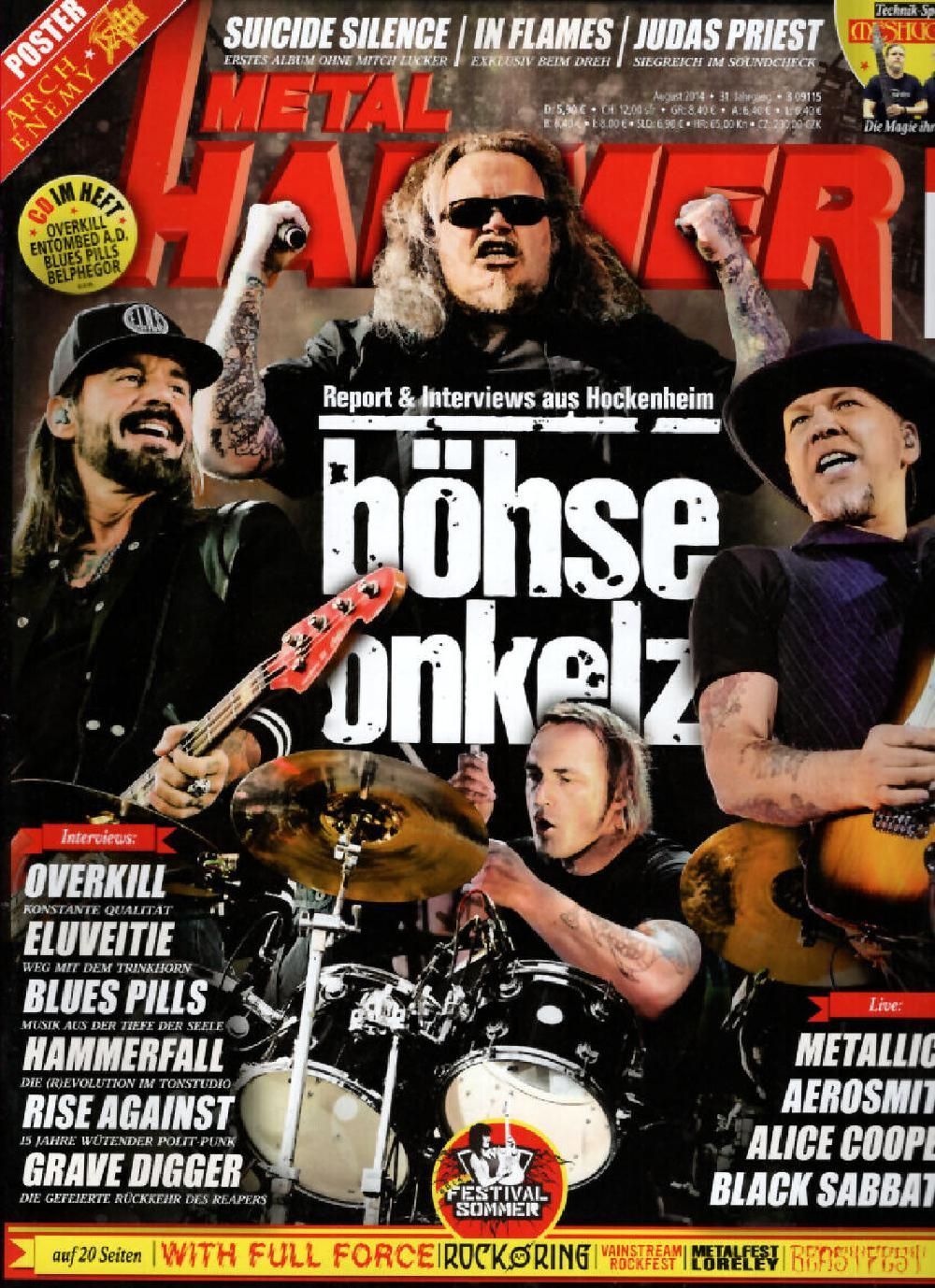 Metal Hammer Magazin Deutschland 2014-08 Böhse Onkelz Eluveitie Blues Pills