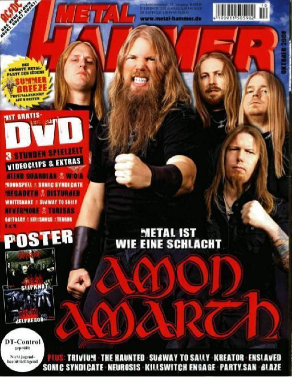 Metal Hammer Magazin Deutschland 2008-10 Amon Amarth Blind Guardian