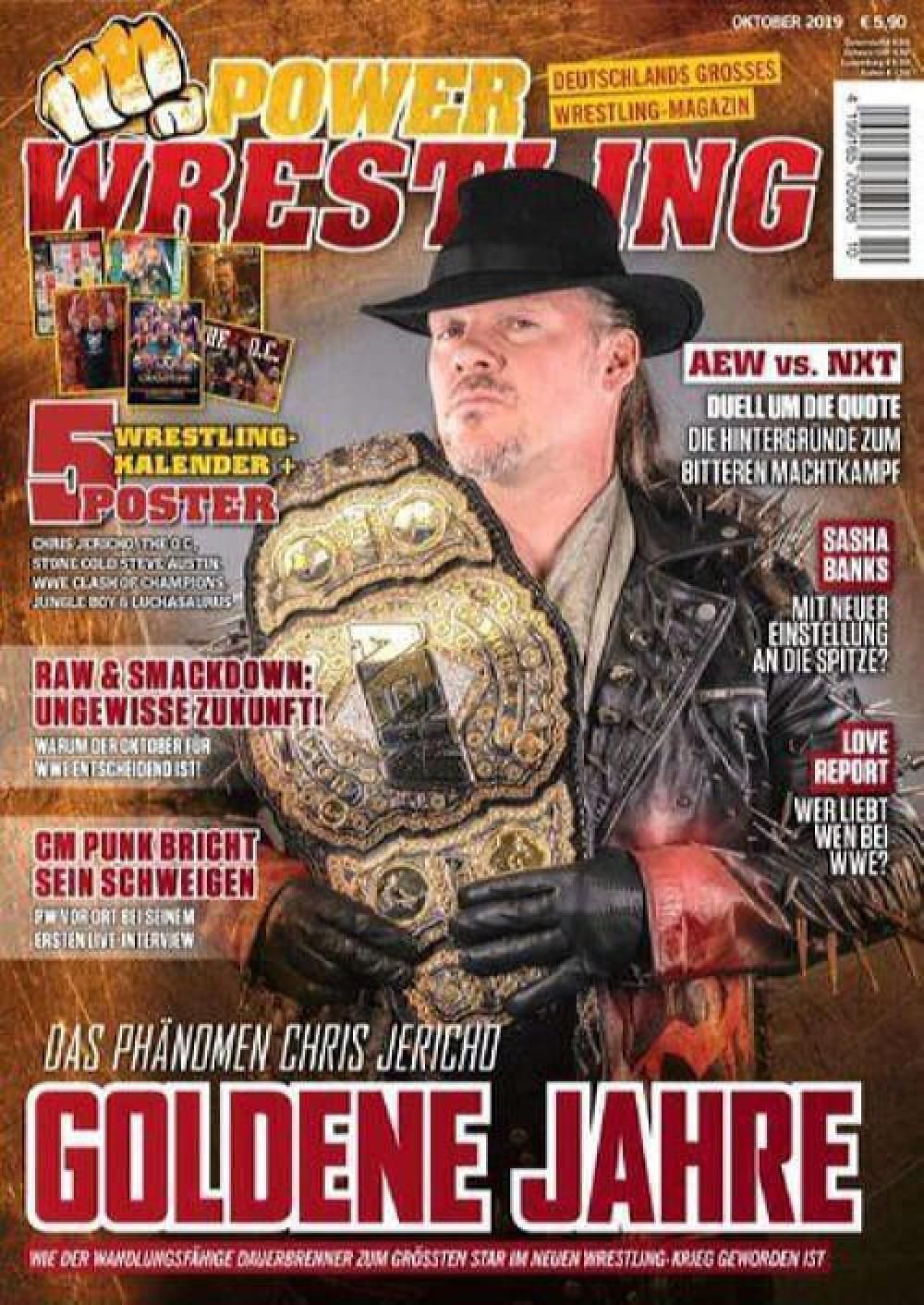 Power Wrestling Magazin Deutschland 2019-10 Chris Jericho Sasha Banks CM Punk