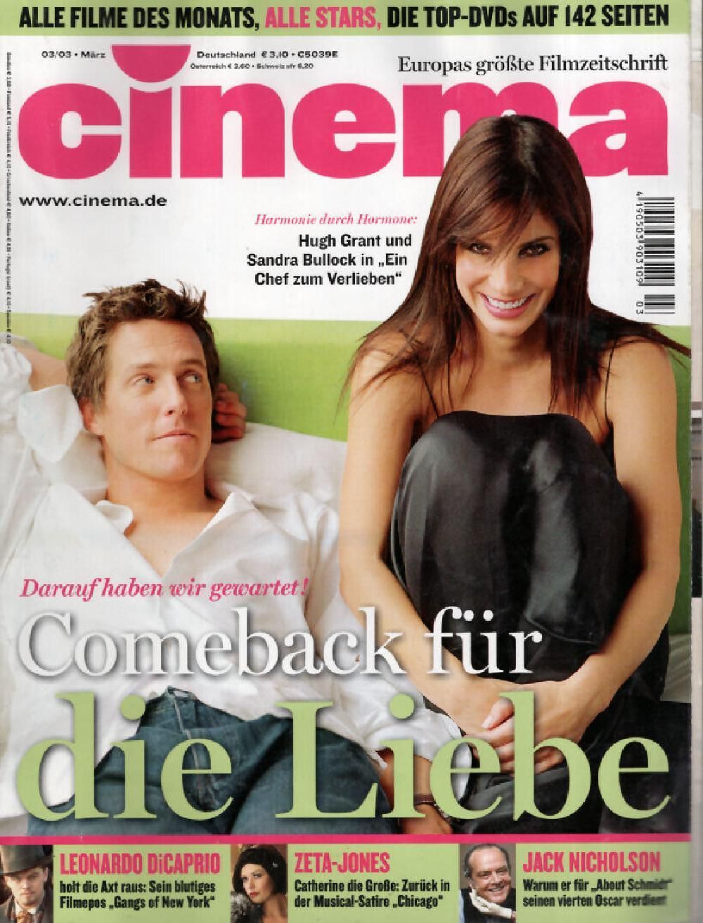 Cinema Magazin Deutschland 2003-03 Hugh Grant Sandra Bullock