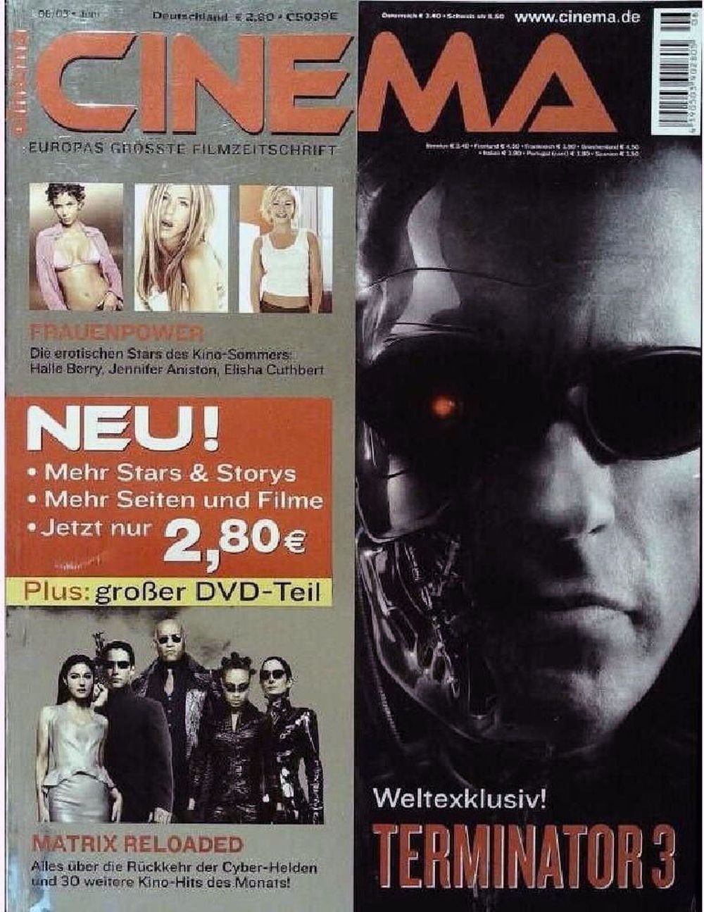 Cinema Magazin Deutschland 2003-06 Arnold Schwarzenegger Halle Berry
