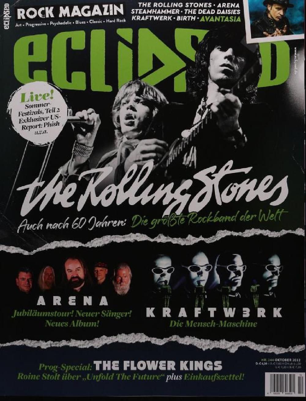 Eclipsed Magazin Deutschland 2022 #244 The Rolling Stones Chuck Leavell Steamhammer
