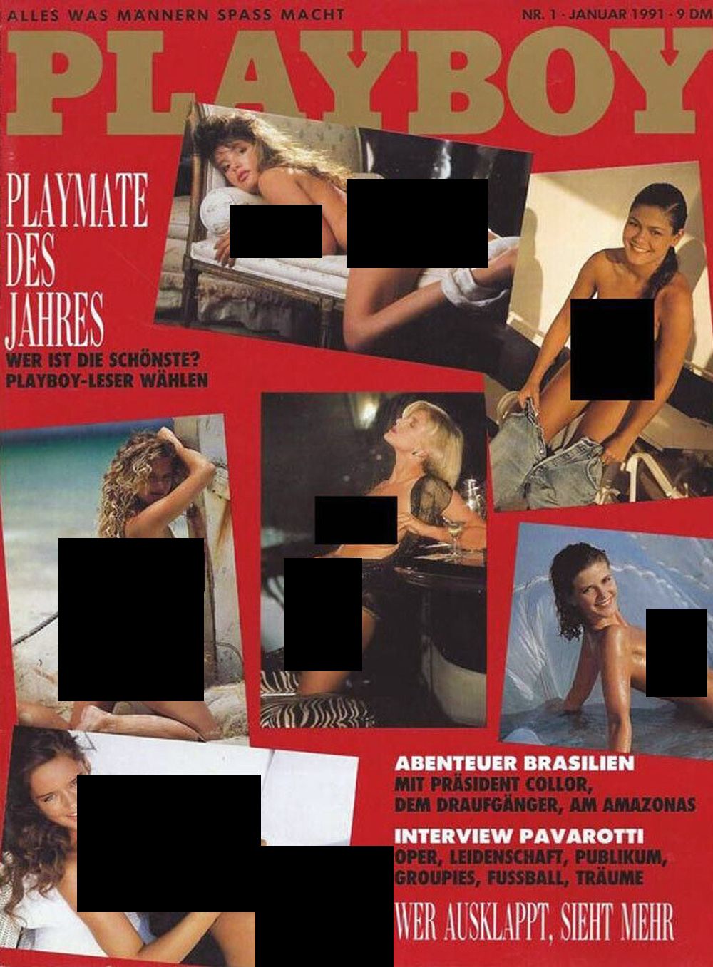 Playboy Magazin Deutschland 1991-01 Playmates