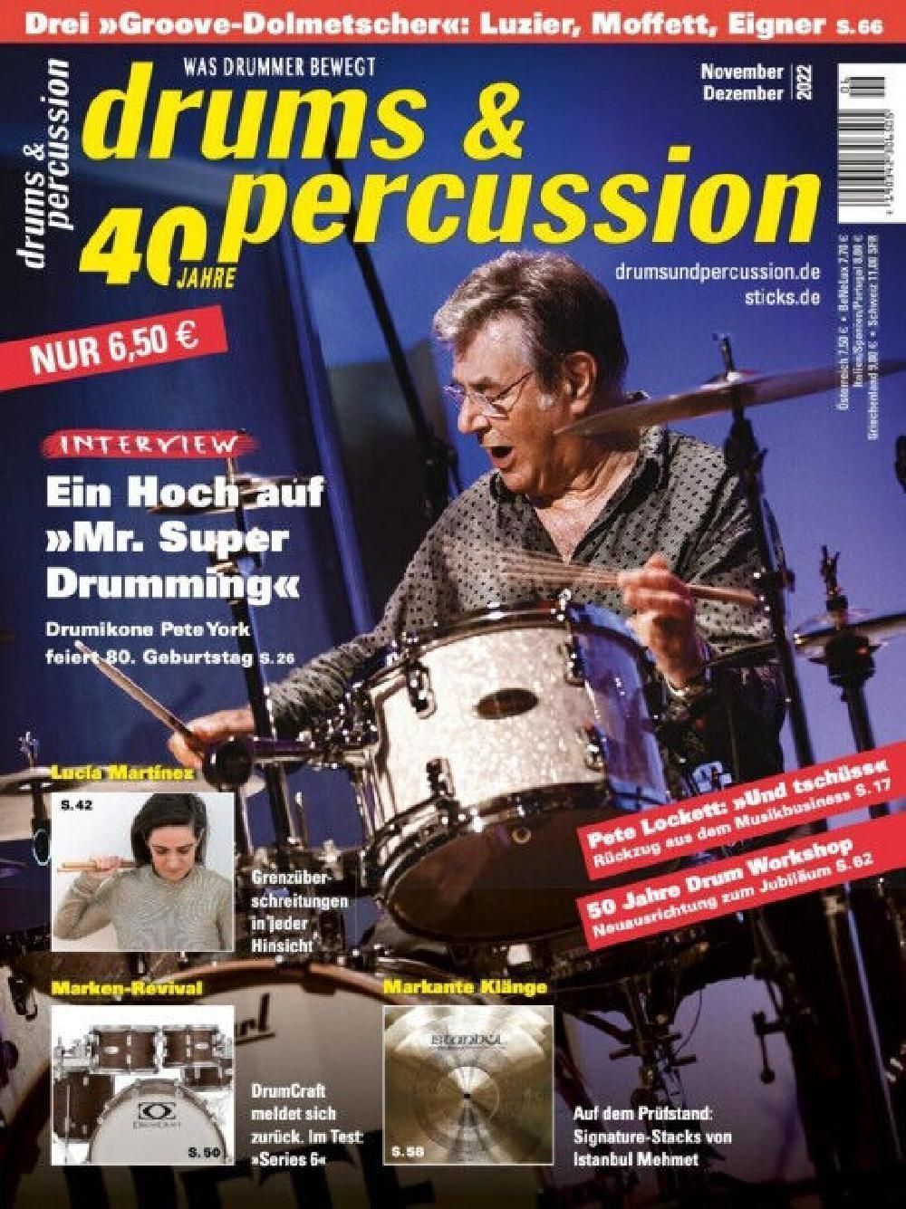 Drums & Percussions Magazin Deutschland 2022-11+12 Pete York Fredy Studer Gadd