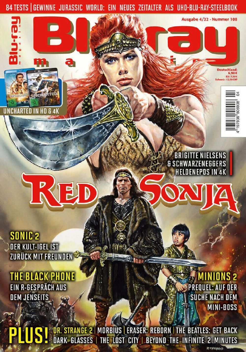 Blu Ray Magazin Deutschland 2022-04 Red Sonja Brigitte Nielsen Arnold Schwarzenegger