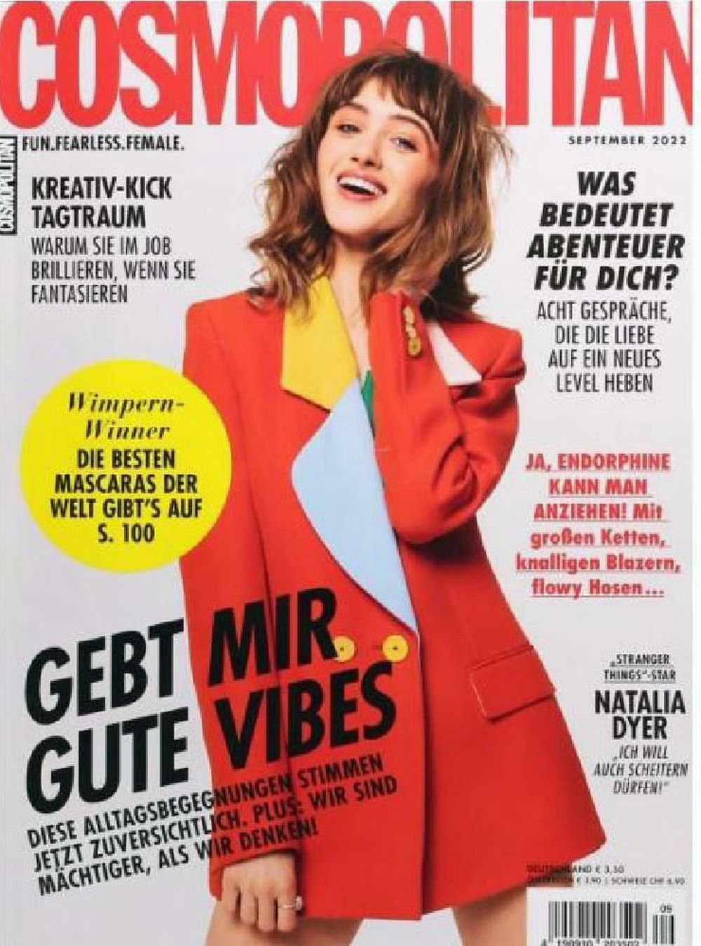Cosmopolitan Magazin Deutschland 2022-09 Natalia Danielle Dyer