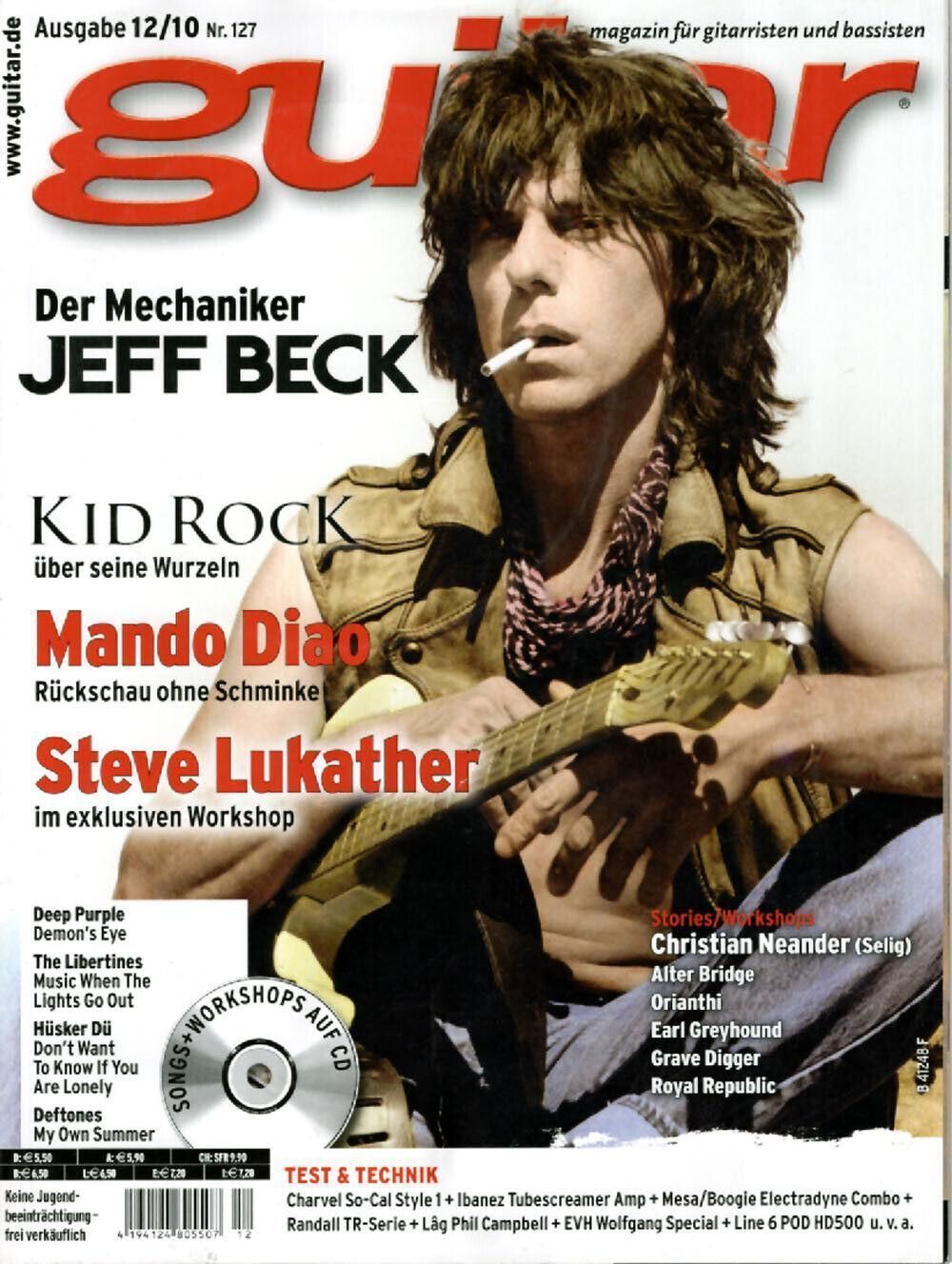 Guitar Magazin Deutschland 2010-12 Jeff Beck Kid Rock Mando Diao Steve Lukather