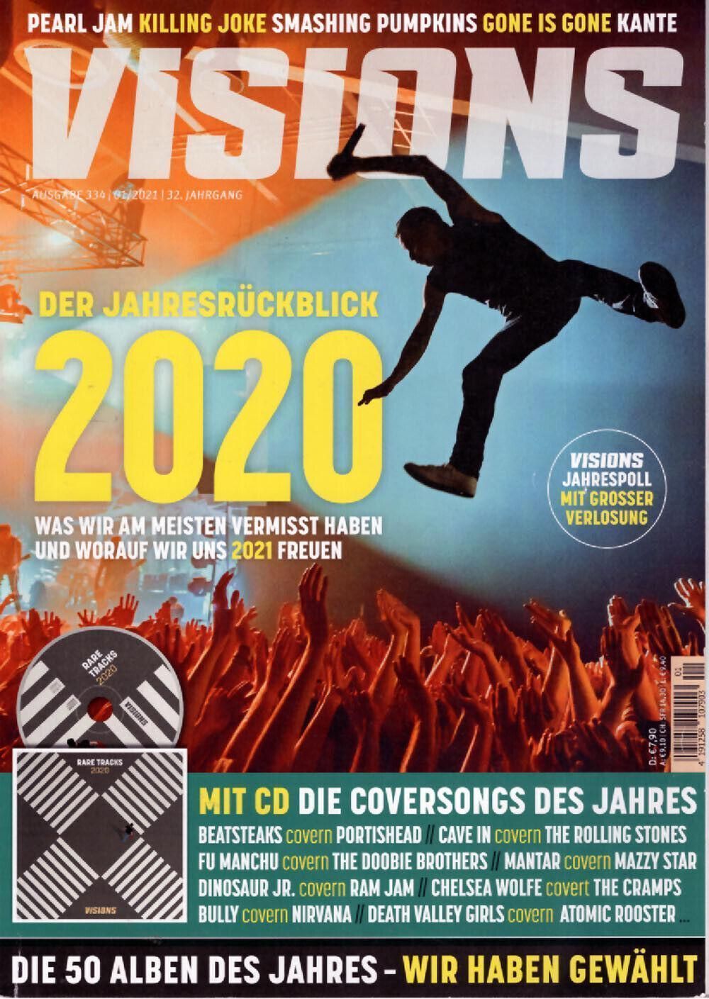 Visions Magazin Deutschland 2021-01 Pearl Jam Killing Joke Smashing Pumpkins
