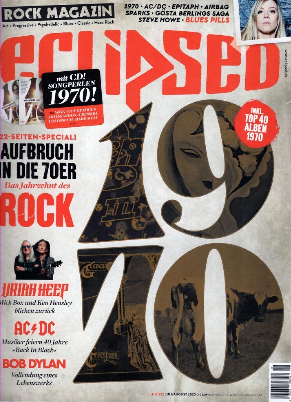 Eclipsed Magazin Deutschland 2020 #222 Uriah Heep ACDC Bob Dylan Blues Pills AC/DC