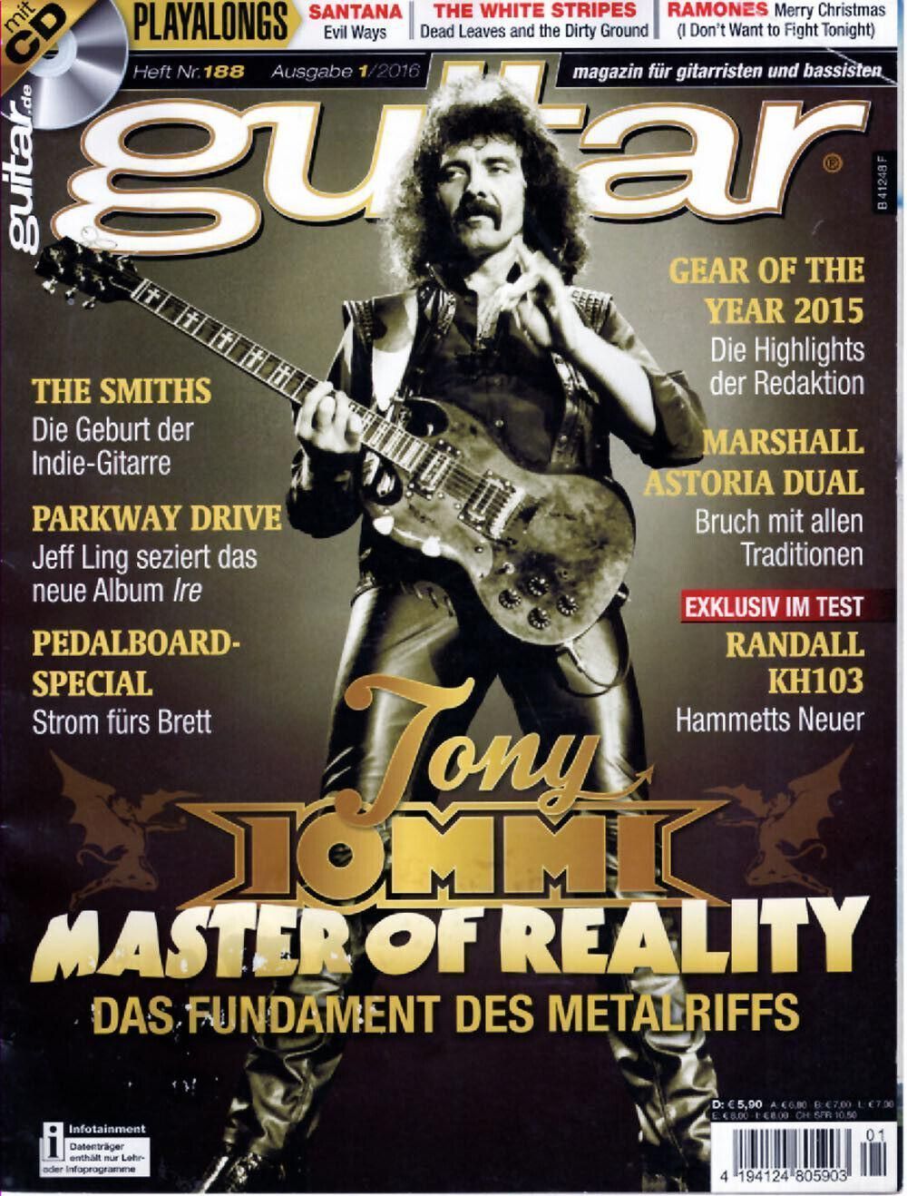 Guitar Magazin Deutschland 2016-01 Tony Iommi Black Sabbath The Smiths