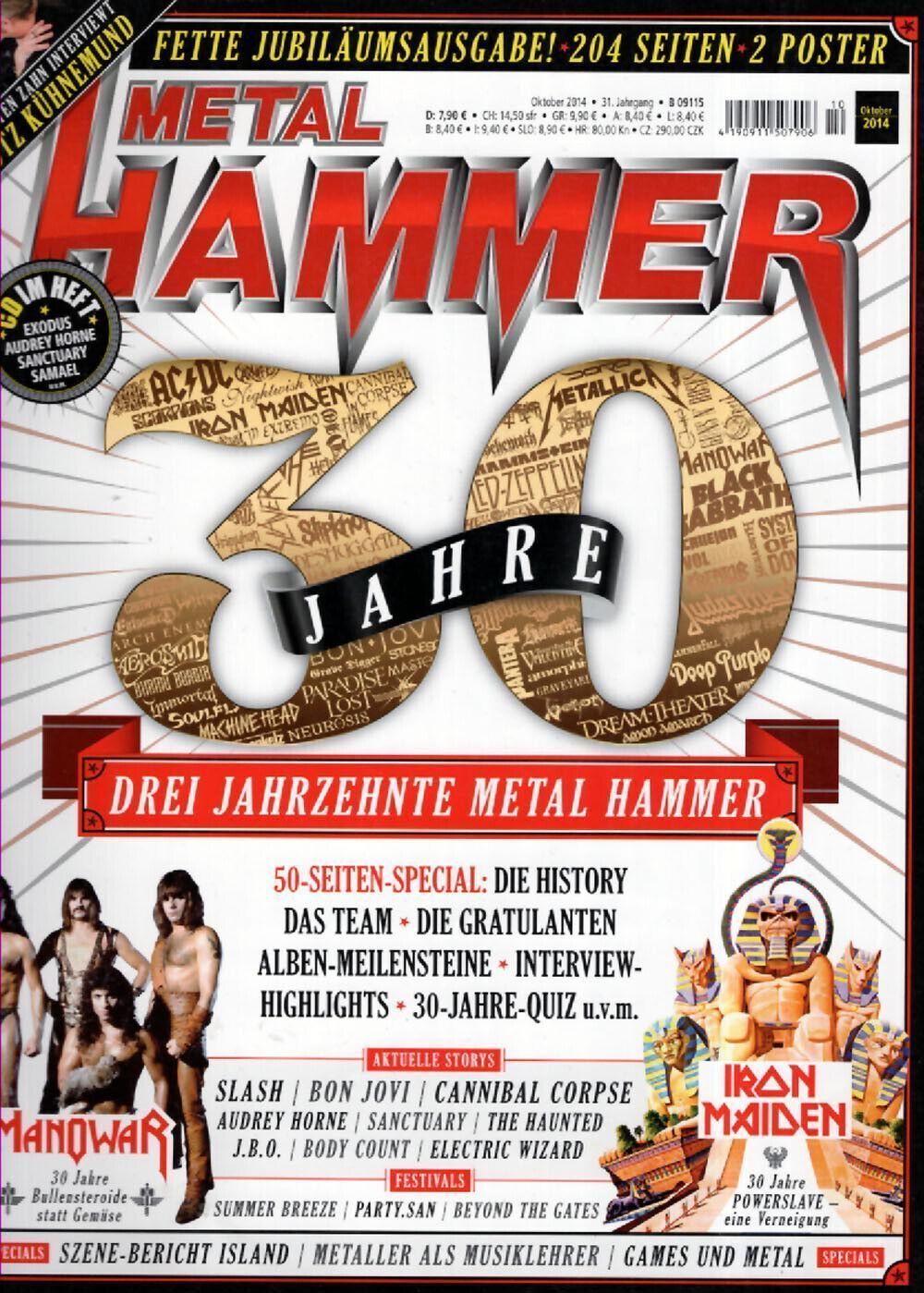 Metal Hammer Magazin Deutschland 2014-10 Manowar Iron Maiden