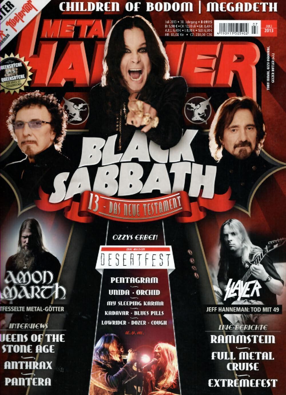 Metal Hammer Magazin Deutschland 2013-07 Black Sabbath Amon Amarth Hannemann